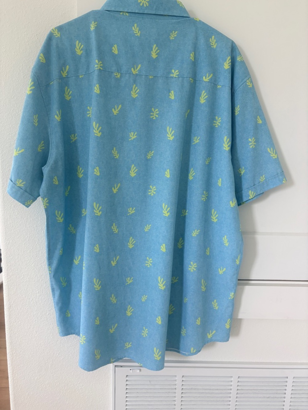 RSVLTS Light Blue Short-Sleeve Button-Down Shirt with Lime Print - Picture 2 of 8